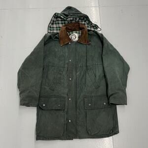 Vintage 90s Smith & Wesson Green Waxed Workwear Jacket